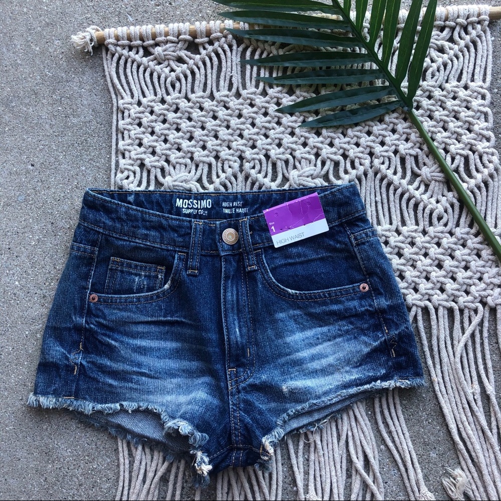 New Mossimo Jean Shorts Juniors 1 - High Rise